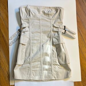 Forever 21 Strapless Cream Dress